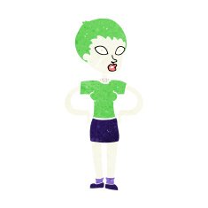 cartoon halloween girl N25