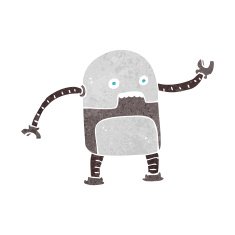 Funny Cartoon Robot N62