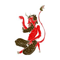 cartoon traditional devil N12