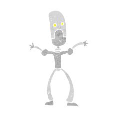 cartoon funny robot N101