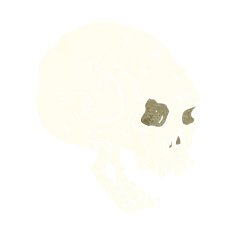 cartoon spooky skull N207