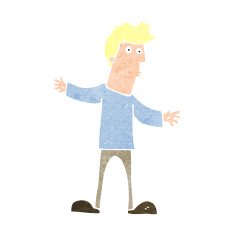 cartoon curious man N86