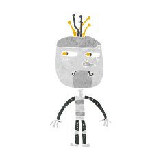 Funny Cartoon Robot N63
