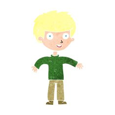 cartoon happy man N580