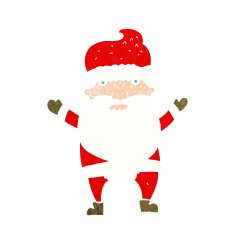 cartoon grumpy santa N12