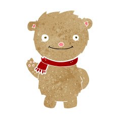 cartoon teddy bear N323