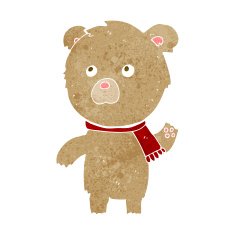 cartoon teddy bear N324