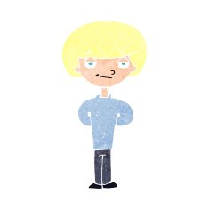 cartoon happy man N585
