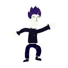 cartoon happy vampire man N35