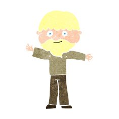 cartoon happy man with beard N52