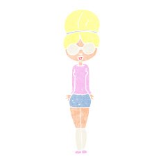 cartoon librarian woman N12