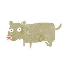 cartoon little dog N135