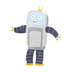 cartoon funny robot N103