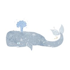 Cartoon Whale N115