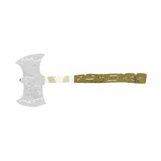 cartoon double sided axe N23