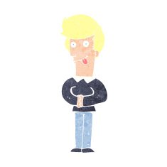 cartoon man sticking out tongue N34