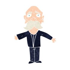 cartoon disapointed old man N2