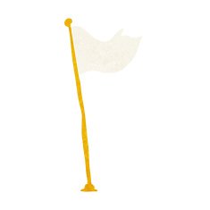 Cartoon Flag On Pole N8