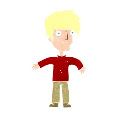 cartoon happy man N587