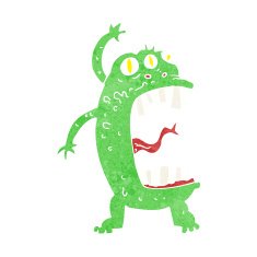 cartoon crazy monster N42