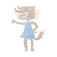 cartoon wolf girl N8