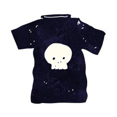 cartoon skull tee N18