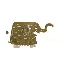 cartoon woolly mammoth N13