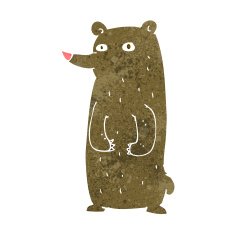 funny cartoon bear N77