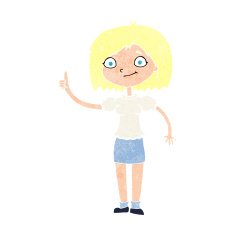 cartoon woman with idea N320