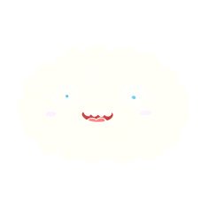 happy cartoon cloud N38