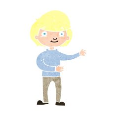 cartoon happy person N40
