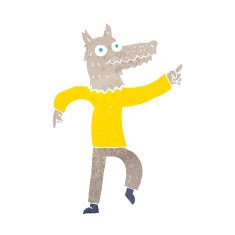 cartoon wolf man N65