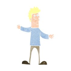 cartoon happy man N588