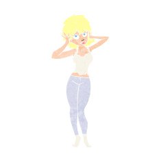 cartoon pretty woman N342