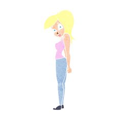 cartoon pretty woman N343