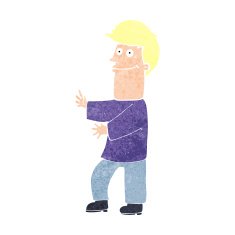 cartoon man gesturing N39