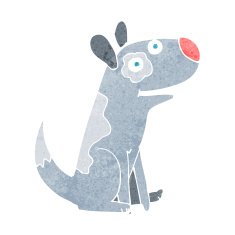 cartoon happy dog N96