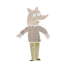 cartoon happy werewolf N8