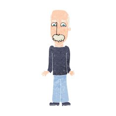 cartoon dad shrugging shoulders N12