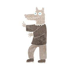 cartoon funny werewolf N21