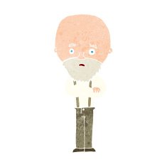 cartoon worried old man N24