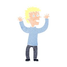 cartoon excited boy N183