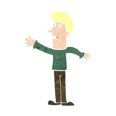 Cartoon Man Reaching N13