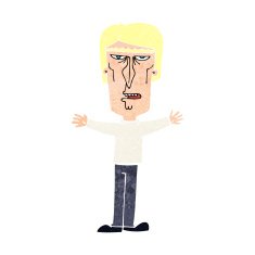cartoon angry man N132