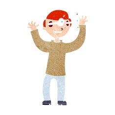 cartoon man with eyes popping out of head N12