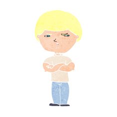 cartoon grumpy man N26