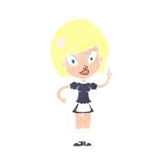 cartoon pretty maid N12