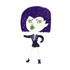 Cartoon Vampire Girl N290