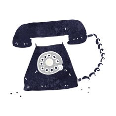 cartoon retro telephone N10