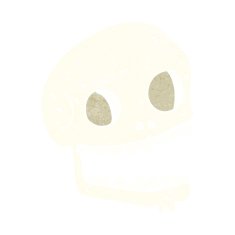 cartoon spooky skull N210